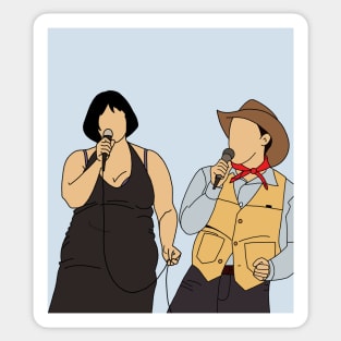 Ness and Bryn singing at Gwens hoedown. Sticker